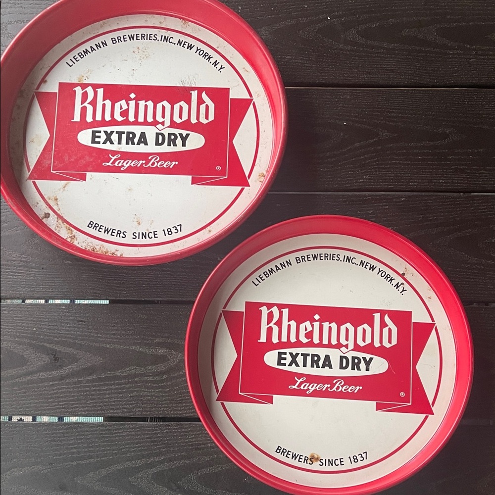 🍻 Rheingold Extra Dry Lager Beer Trays 🍻